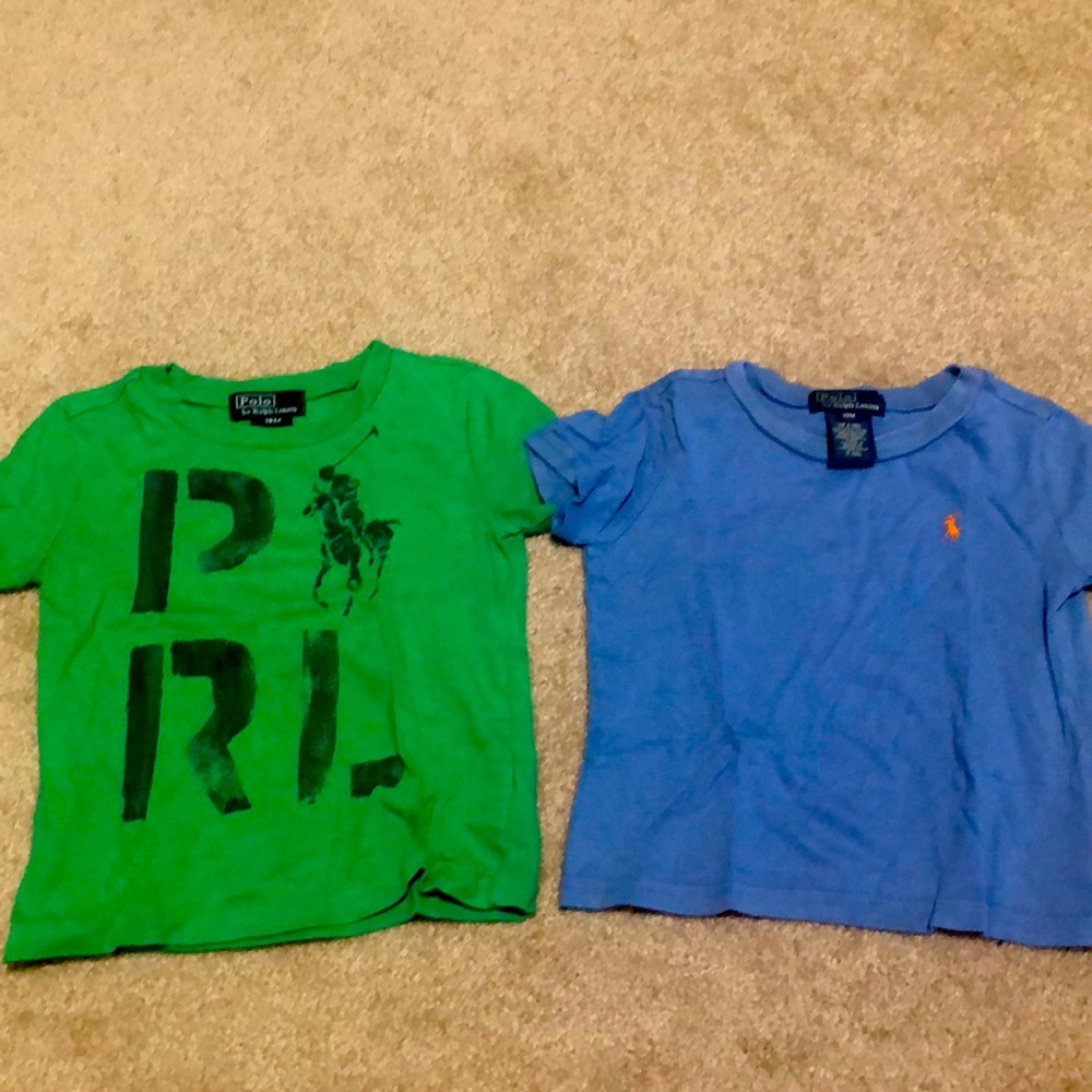 Bundle Ralph Lauren boys shirts in green and blue